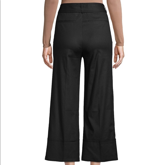 FRAME High Waisted Black Belted Cropped Pants - Picture 3 of 6